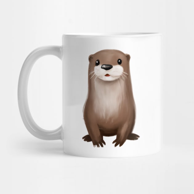Cute Otter Drawing by Play Zoo
